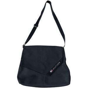 Tommy Hilfiger Nylon Black Messenger Bag Laptop Bag Shoulder Strap Travel Bag